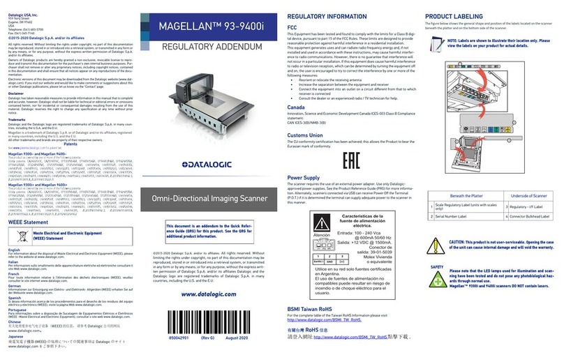 Datalogic MAGELLAN 93-9400i quick start guide