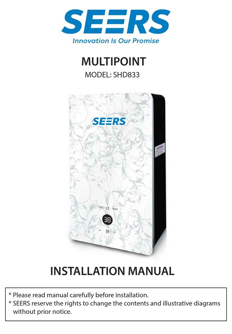 SEERS MULTIPOINT SHD833 installation manual