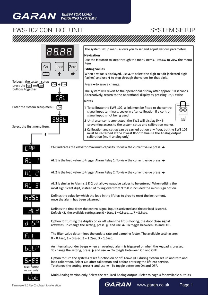 GARAN EWS-102 User manual