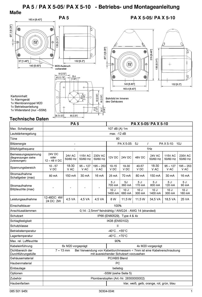 Pfannenberg PA 5 Assembly instructions