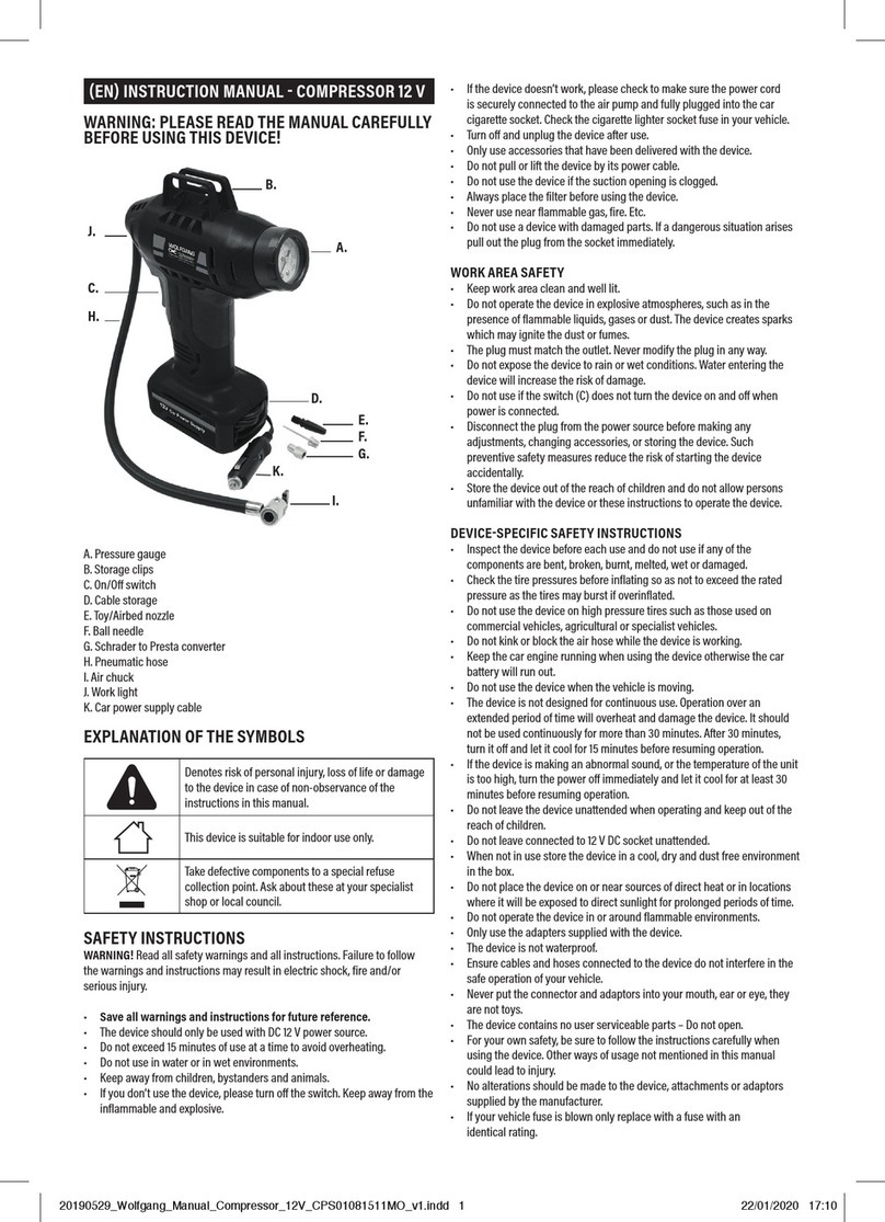 MASCOT JY7P160-12A User manual
