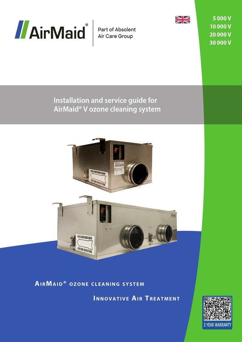AirMaid 5 000 V Installation and service guide