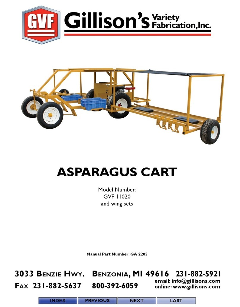 Gillison's Variety Fabrication GVF 11020 manual
