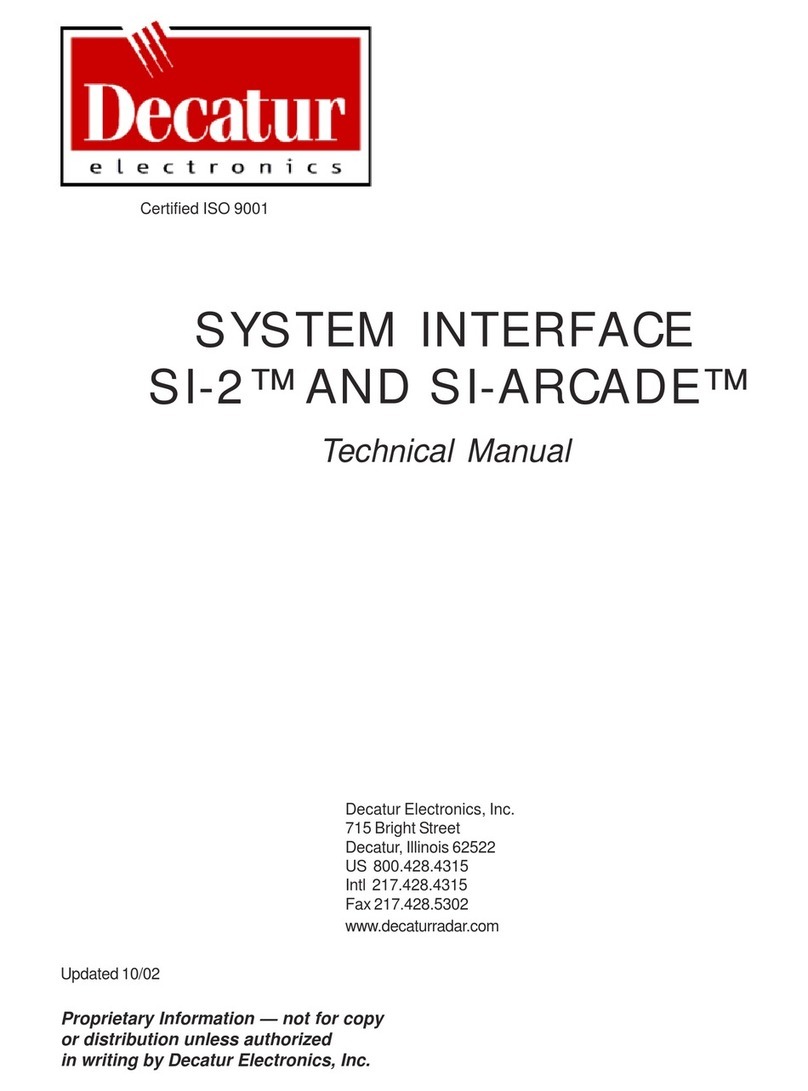Decatur Electronics SI-2 Technical manual