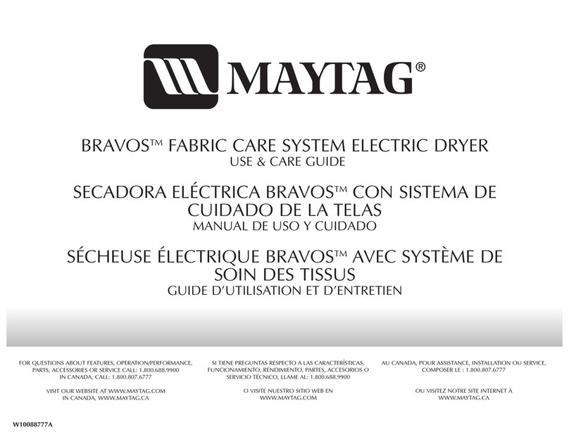 Maytag BRAVOS Series Use & care guide