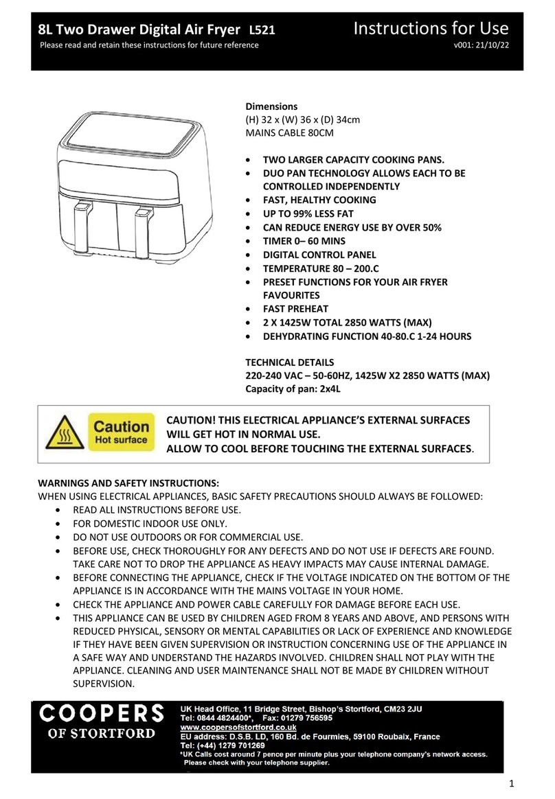 Coopers of Stortford L521 User manual