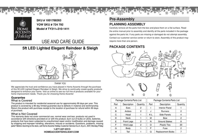 Home Accents Holiday TY311+310-1411 Use and care guide Home Accents Holiday TY311+310-1411 Use and care guide