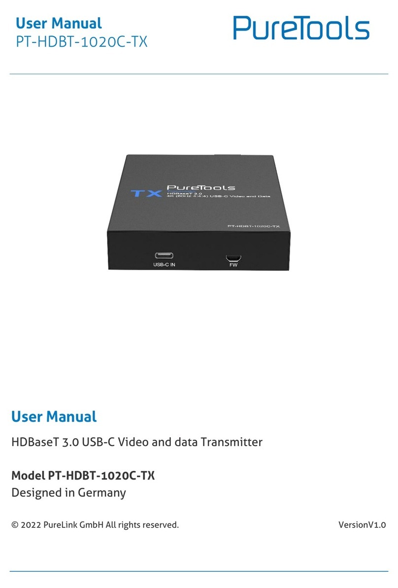 PureTools PT-HDBT-1020C-TX user manual