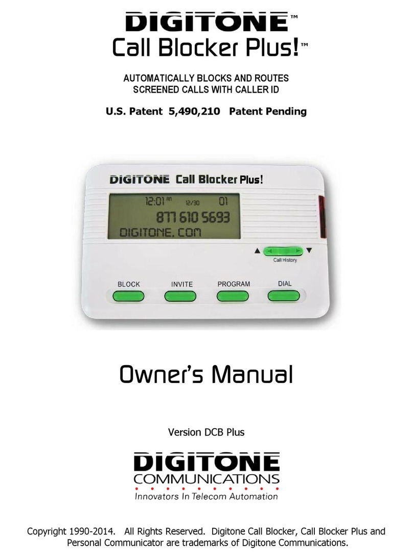 Digitone DCB Plus owner's manual