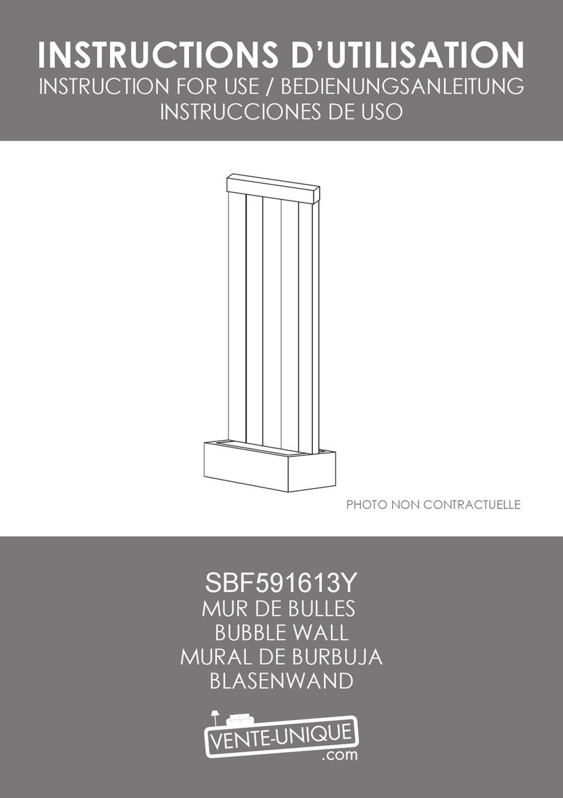Vente Unique BUBBLE WALL SBF591613Y Instructions for use