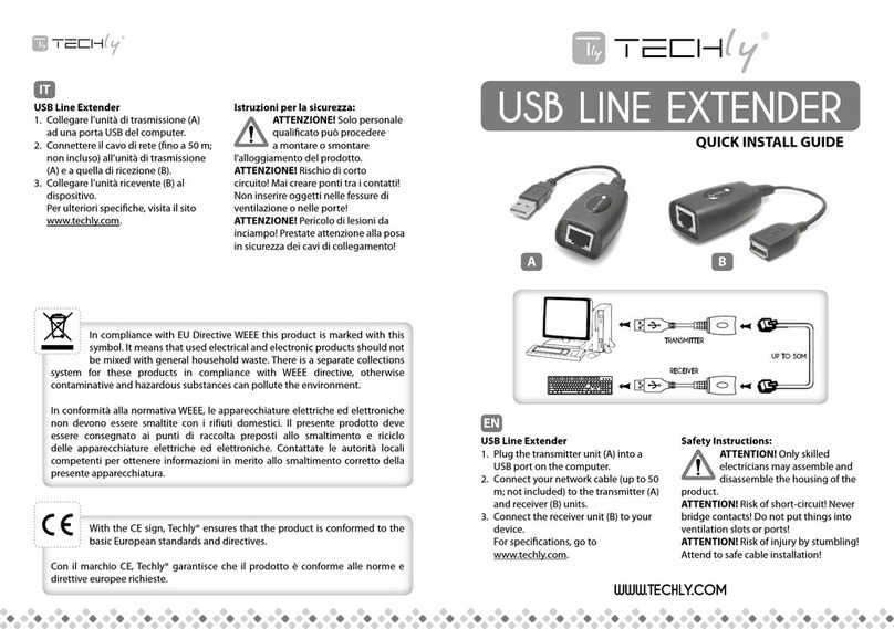 Techly USB LINE EXTENDER Quick install guide