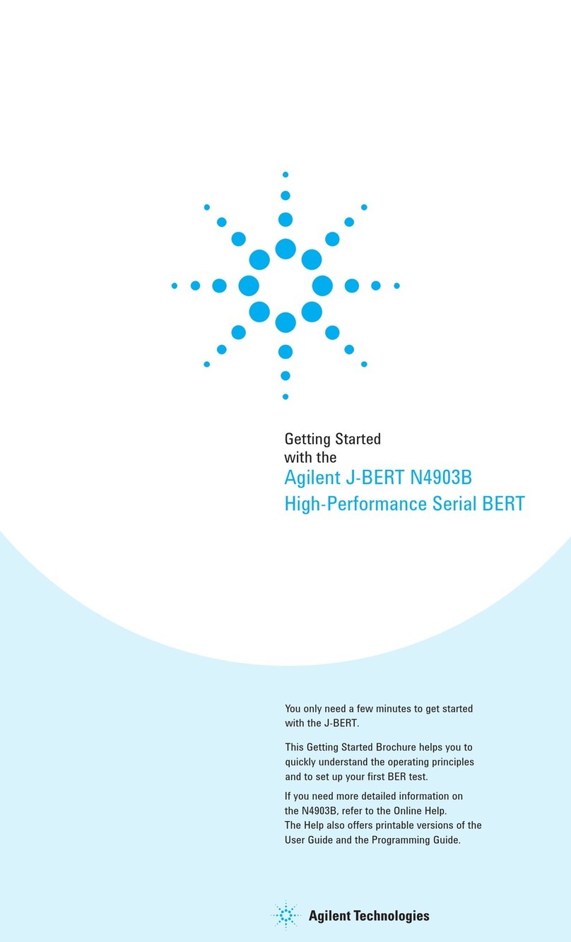 Agilent Technologies J-BERT N4903B User manual Agilent Technologies J-BERT N4903B User manual