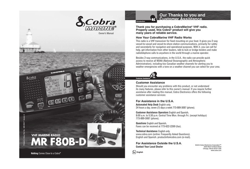 Cobra Marine MARINE MR F80B-D User manual