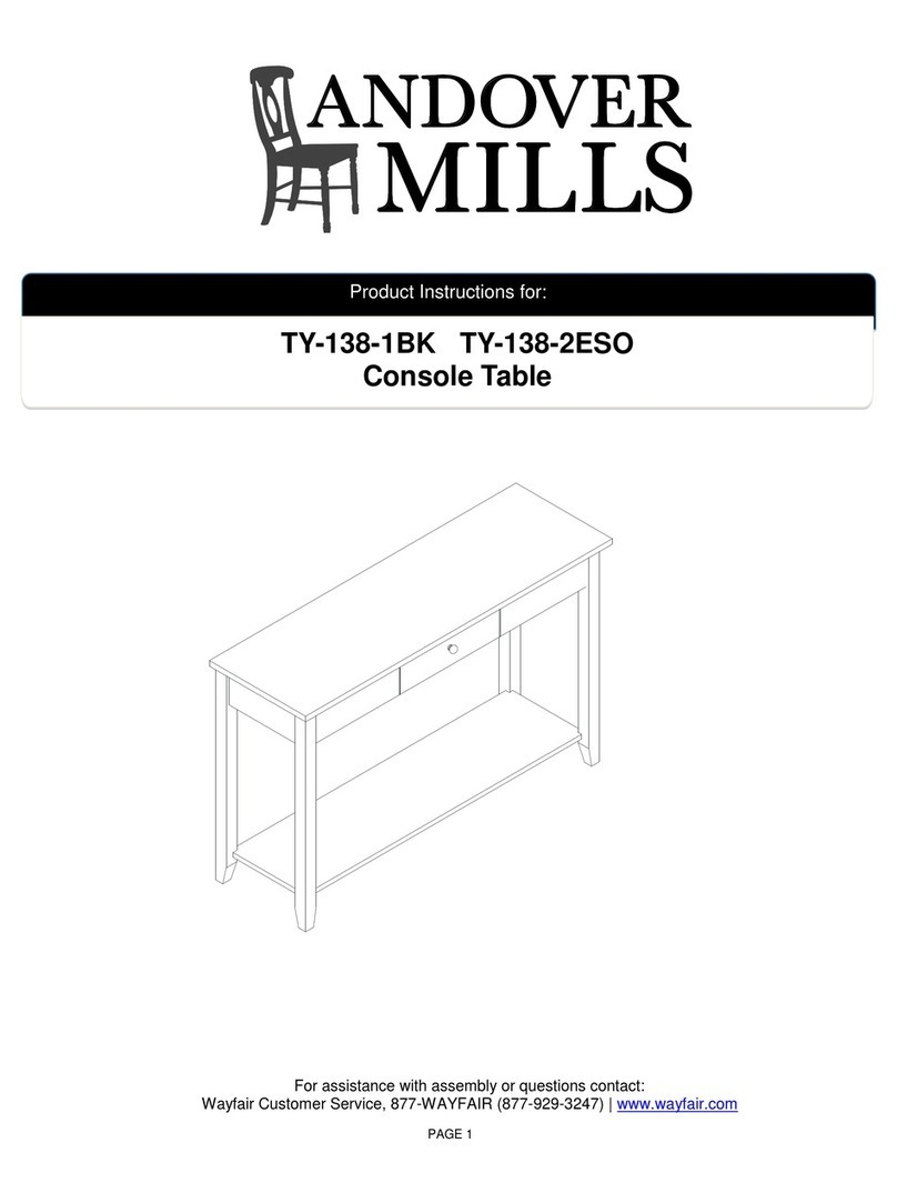 Wayfair ANDOVER MULLS TY-138-1BK User manual