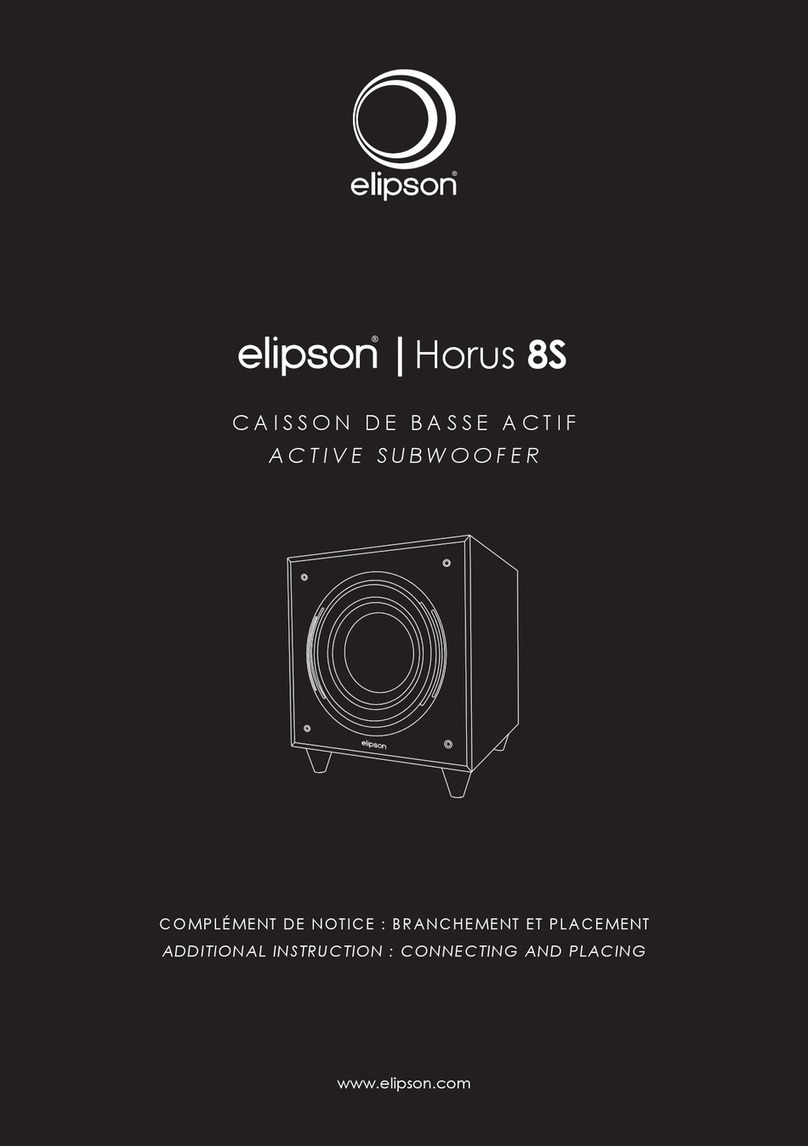 Elipson Horus 8S Additional instruction manual