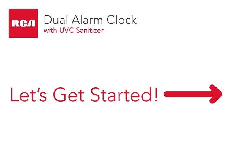 RCA Dual Alarm Clock with UVC Sanitizer Let's get started