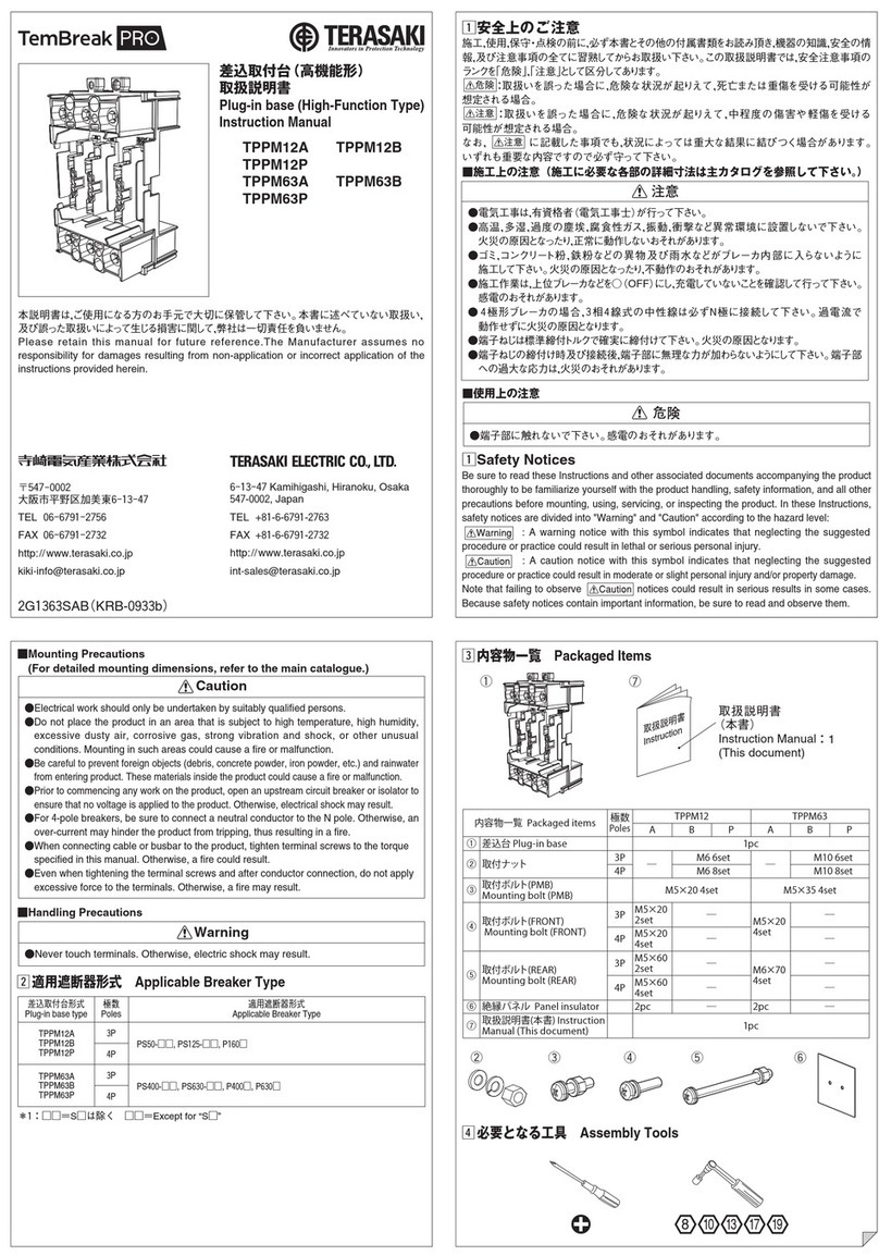 TERASAKI TemBreak PRO TPPM12A instruction manual