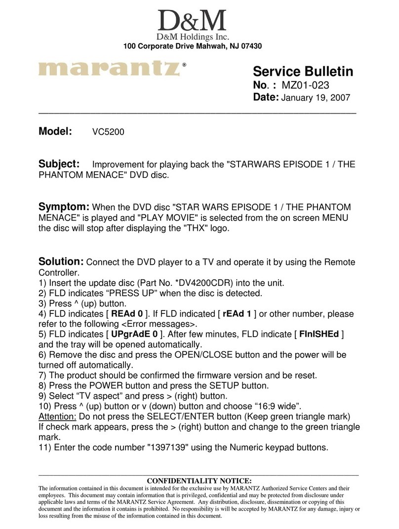 Marantz VC5200 quick start guide