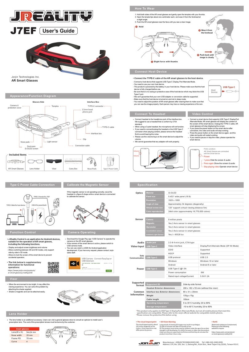 Jorjin JREALITY J7EF User manual