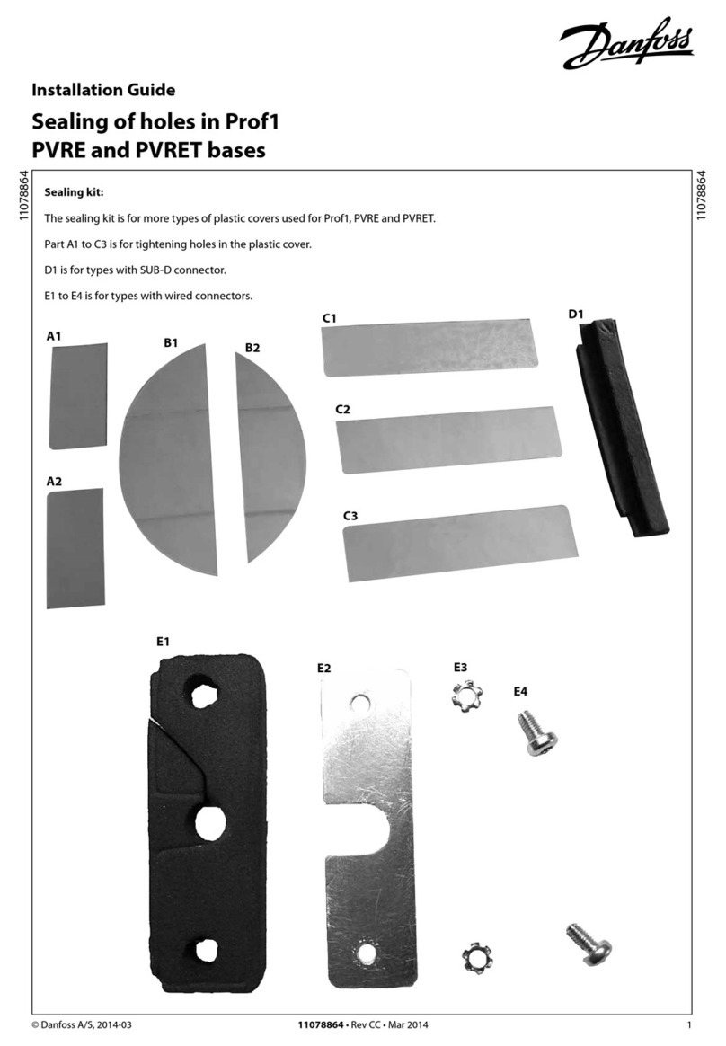 Danfoss Prof1 PVRE installation guide