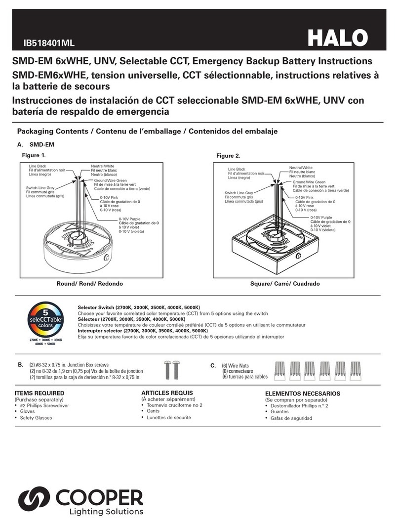 Cooper HALO SMD-EM 6xWHE instructions