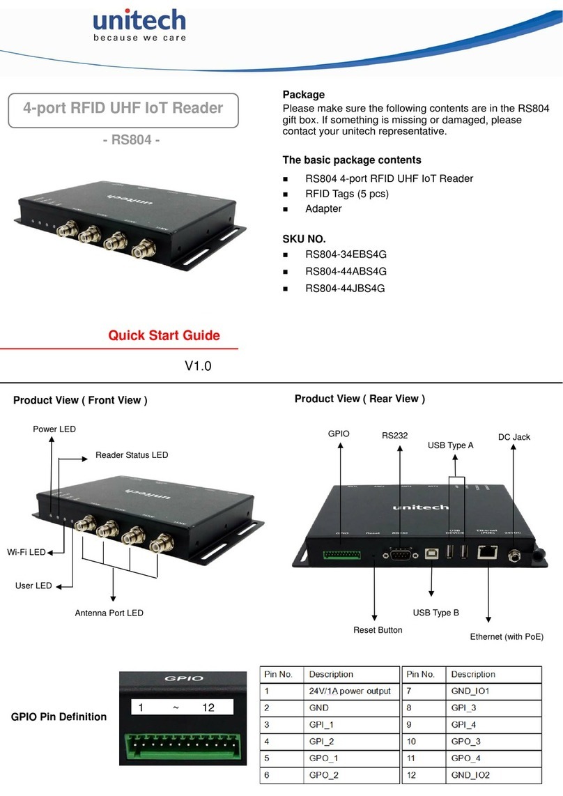Unitech RS804-34EBS4G quick start guide