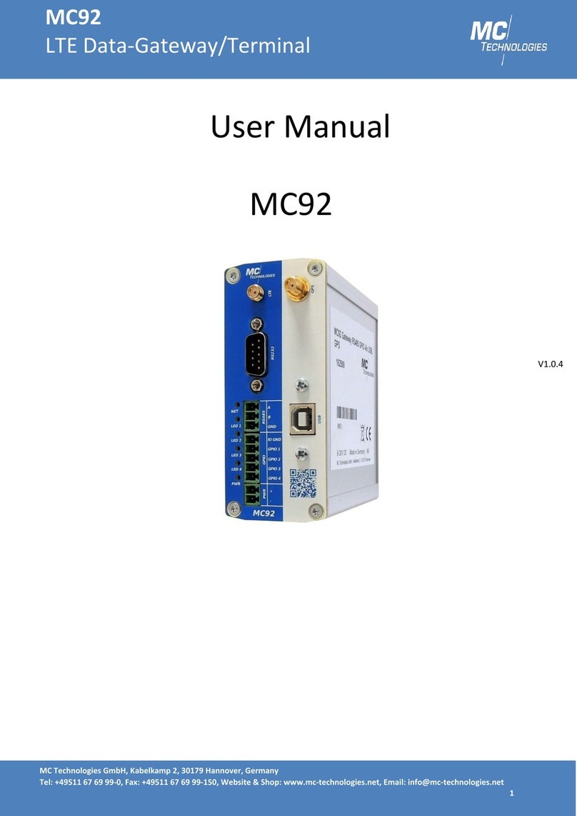 MC Technologies MC92 user manual