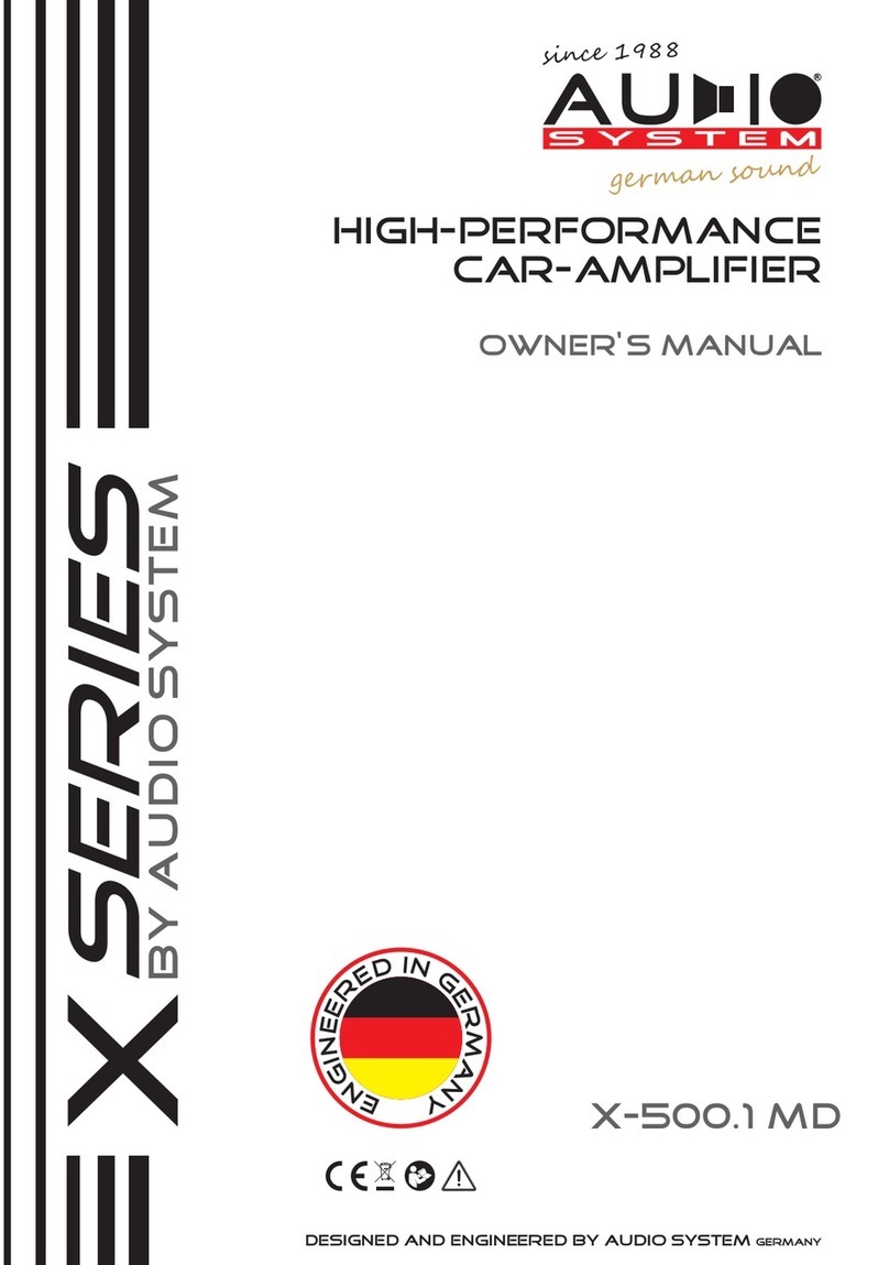 Audiosystem X Series owner's manual