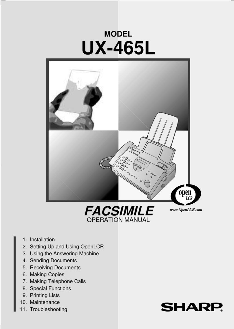 Sharp UX-465L Operation manual