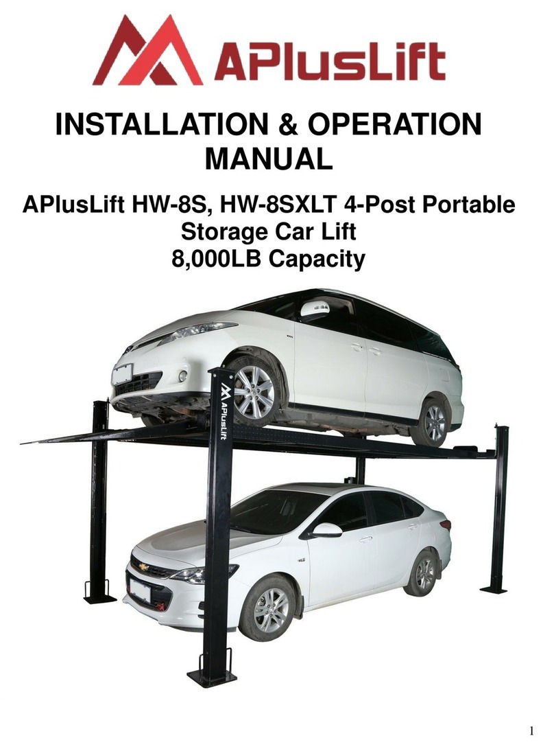 APlusLift HW-8S Installation & operation manual