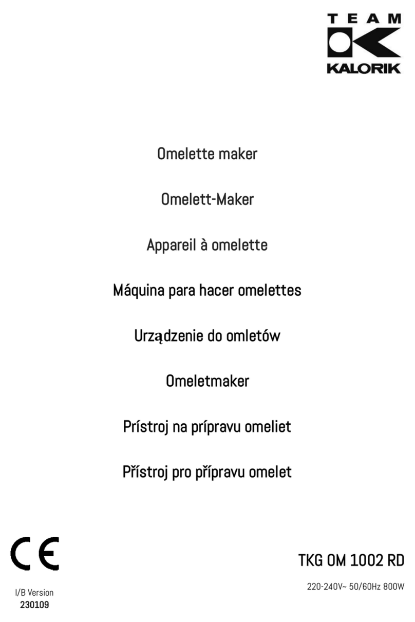 Team Kalorik TKG OM 1002 RD instructions