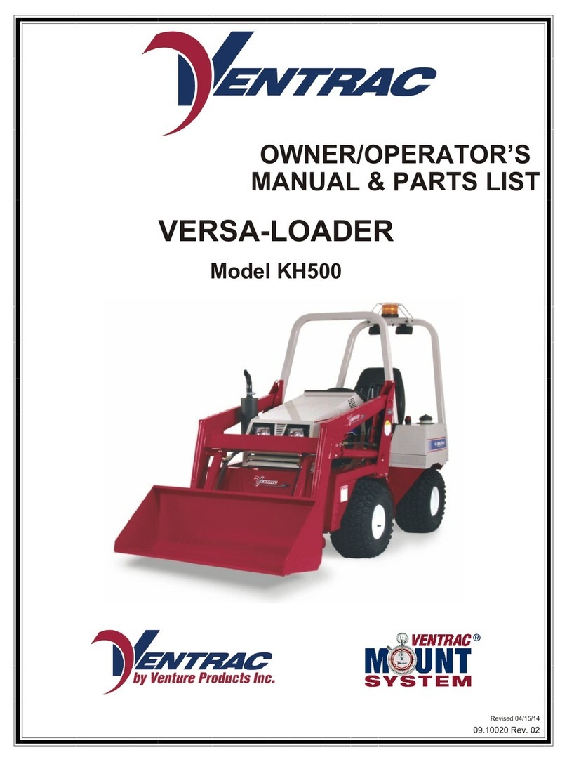 Ventrac KH500 Versa-Loader Owner/operator's manual & parts list
