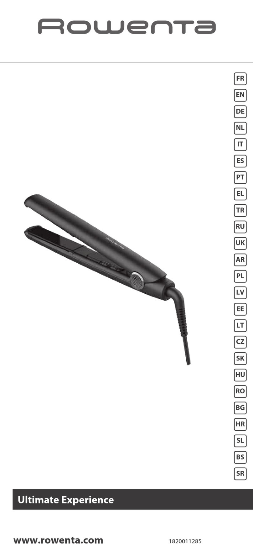Rowenta Ultimate Experience User manual