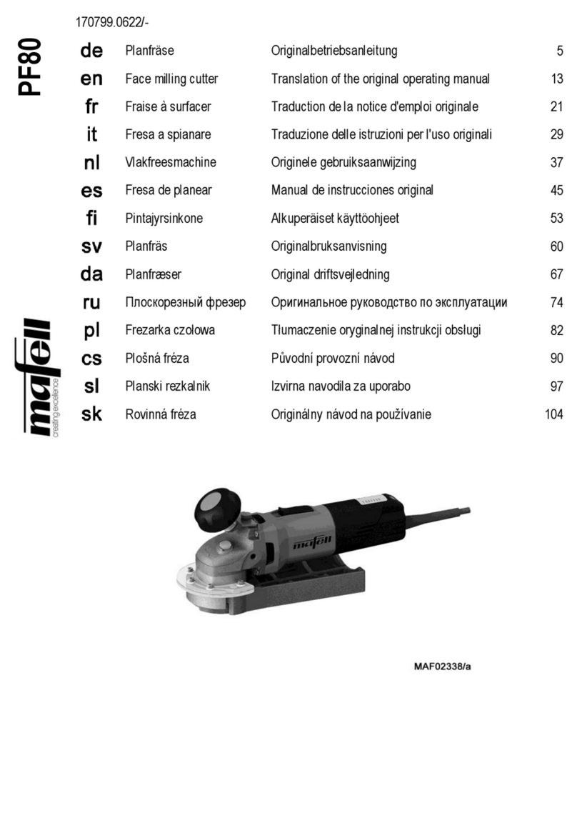 Mafell PF80 Translation of the original operating manual Mafell PF80 Translation of the original operating manual
