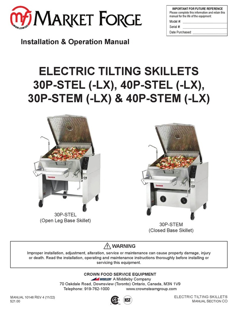 Market Forge Industries 30P-STEL Installation & operation manual