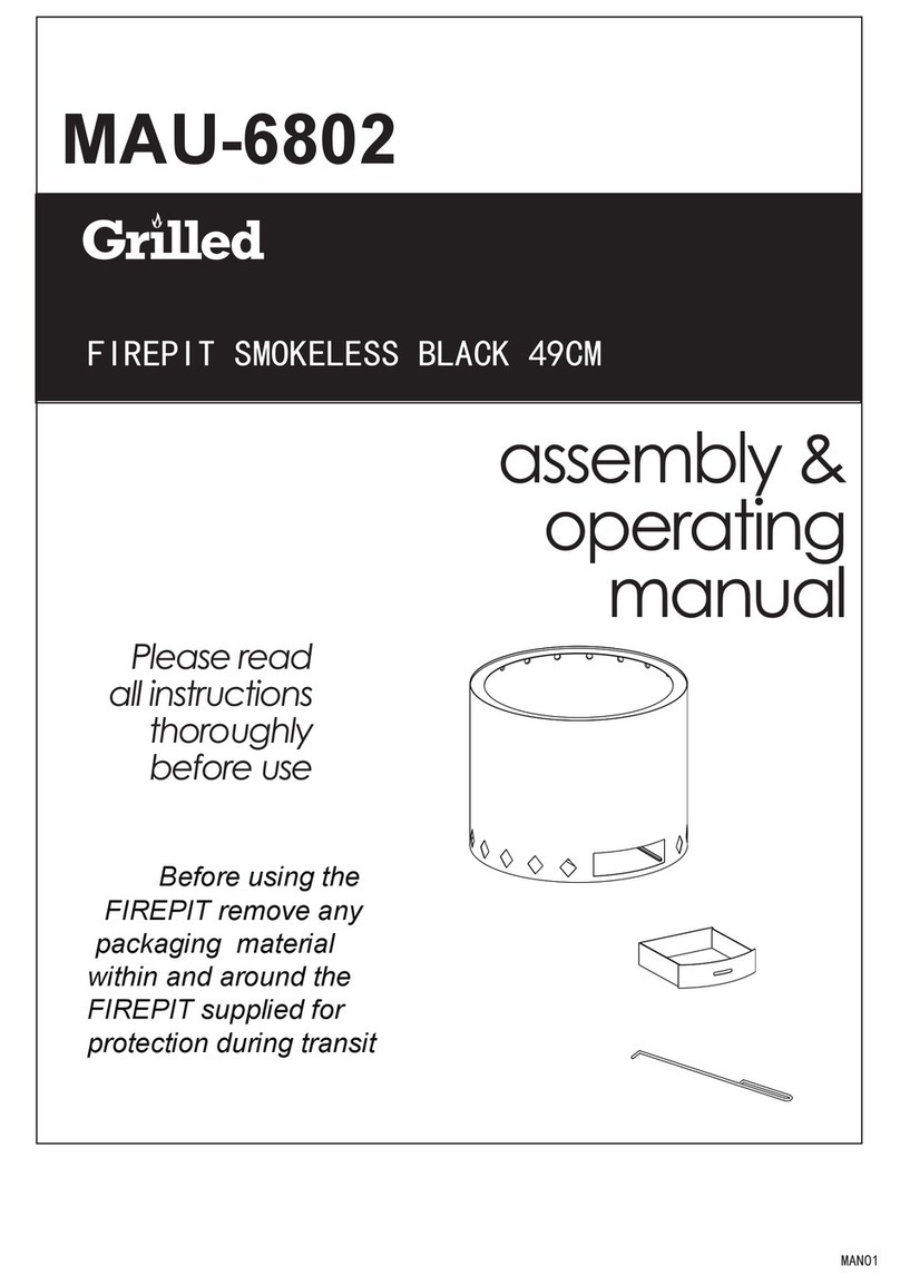 Garth Grilled MAU-6802 Assembly & operating manual Garth Grilled MAU-6802 Assembly & operating manual
