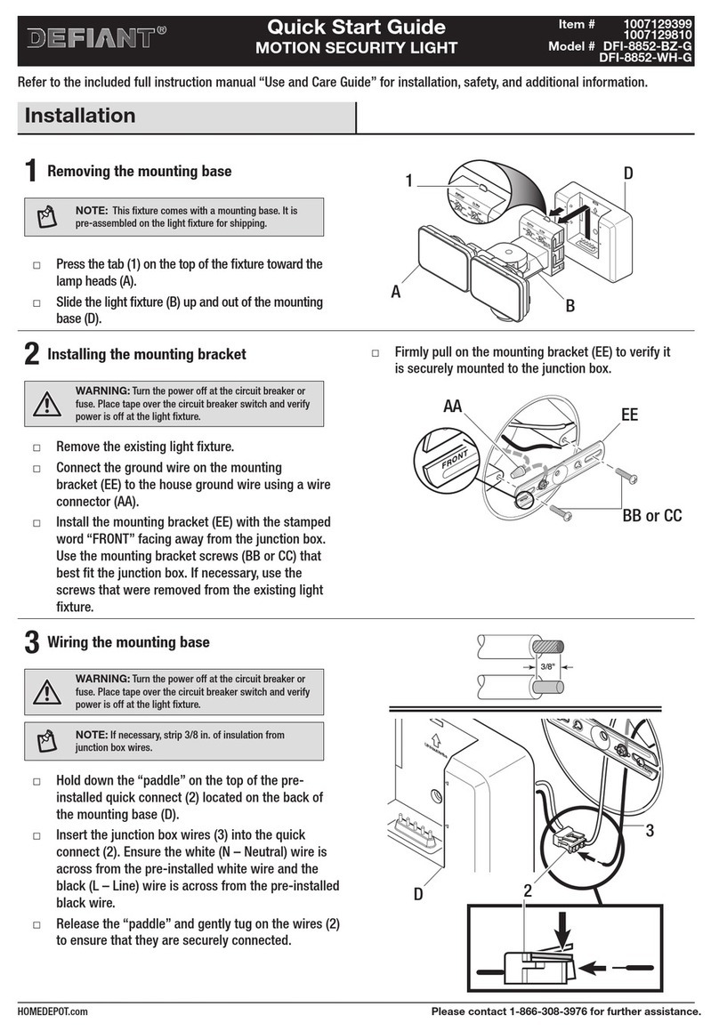 Defiant DFI-8852-BZ-G User manual