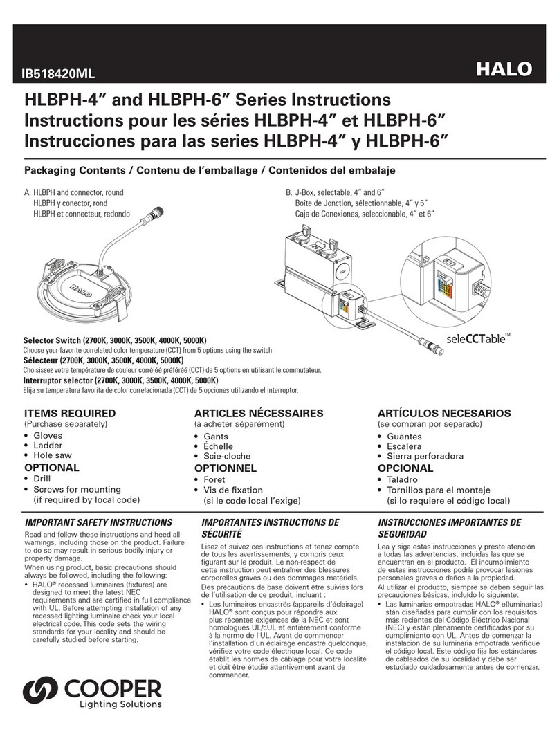 Halo HLBPH-4 Series instructions