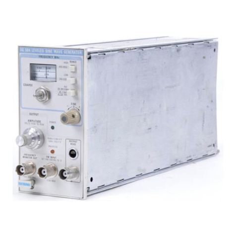 Tektronix SG 504 User manual