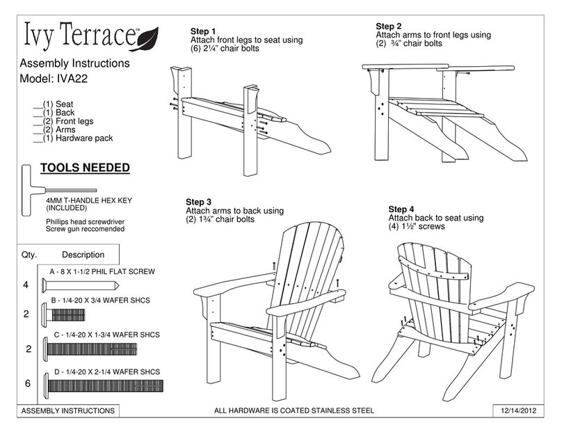 Ivy Terrace IVA22 Assembly instructions Ivy Terrace IVA22 Assembly instructions