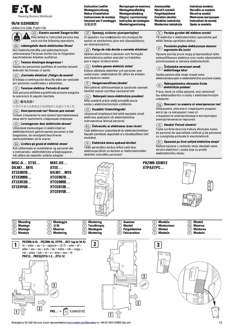 Eaton MSC-D XTSE Series Manual