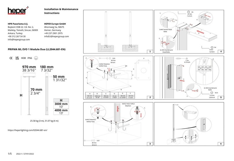 HEPER PRIFMA ML EVO 1 Duo Installation and operating instructions