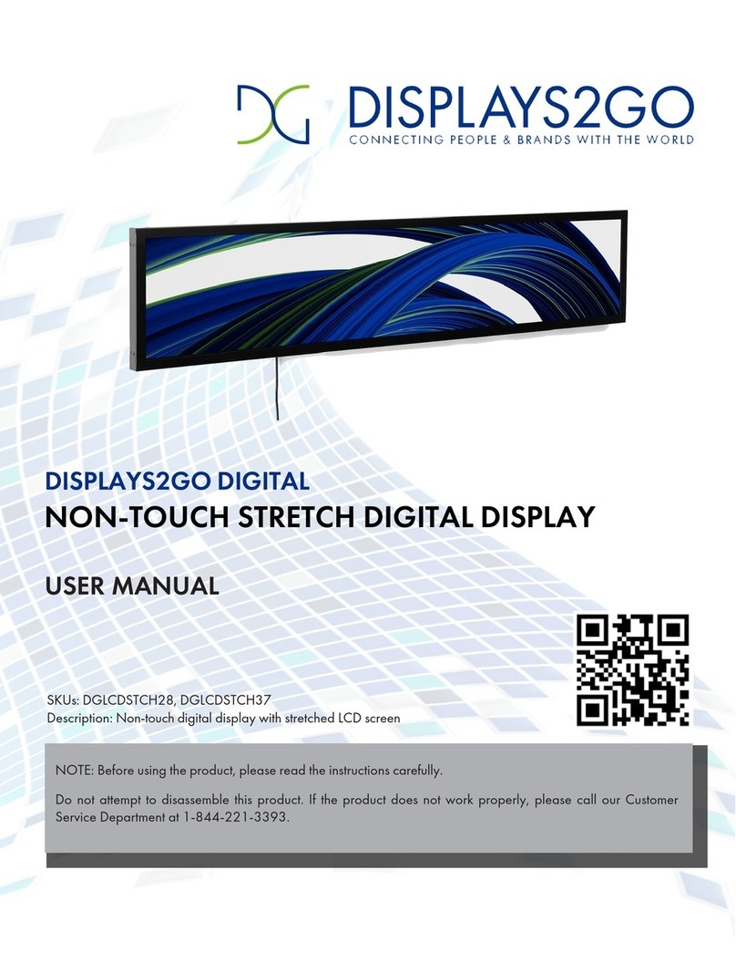Displays2go DGLCDSTCH28 User manual