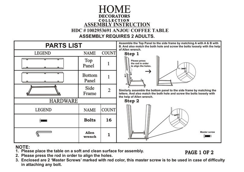 Home Decorators Collection 1002953691 Assembly instruction Home Decorators Collection 1002953691 Assembly instruction