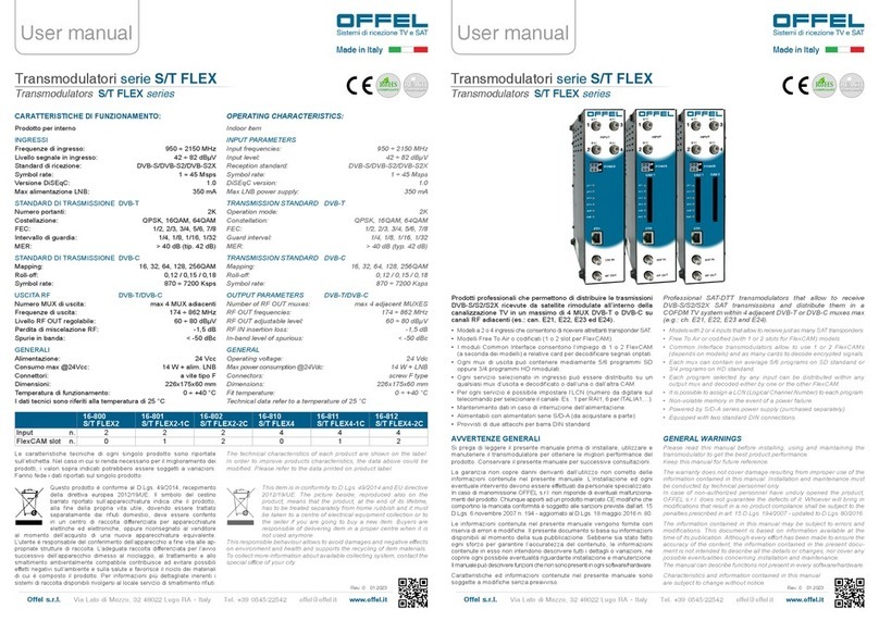 Offel S/T FLEX Series user manual