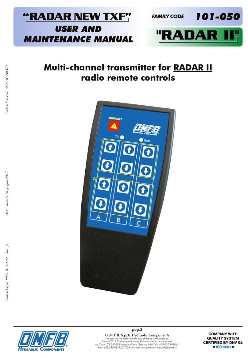 OMFB RADAR NEW TXF Operating instructions