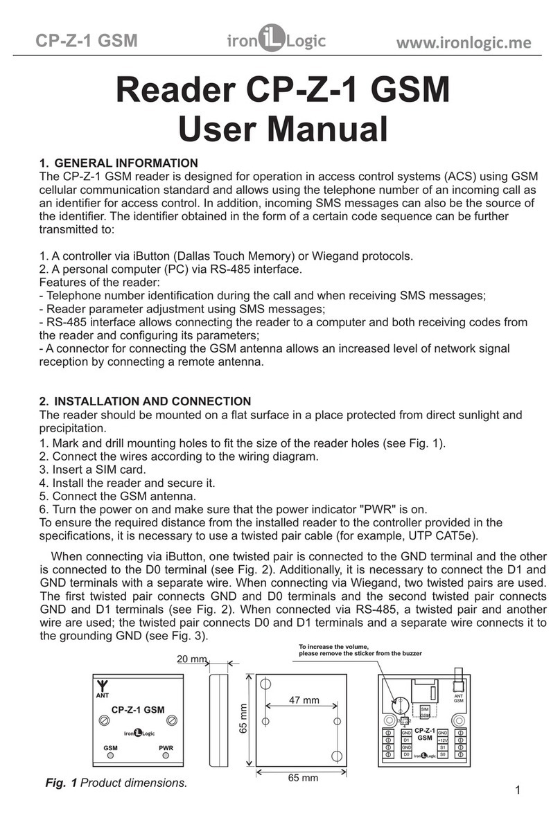 Iron logic CP-Z-1 GSM User manual