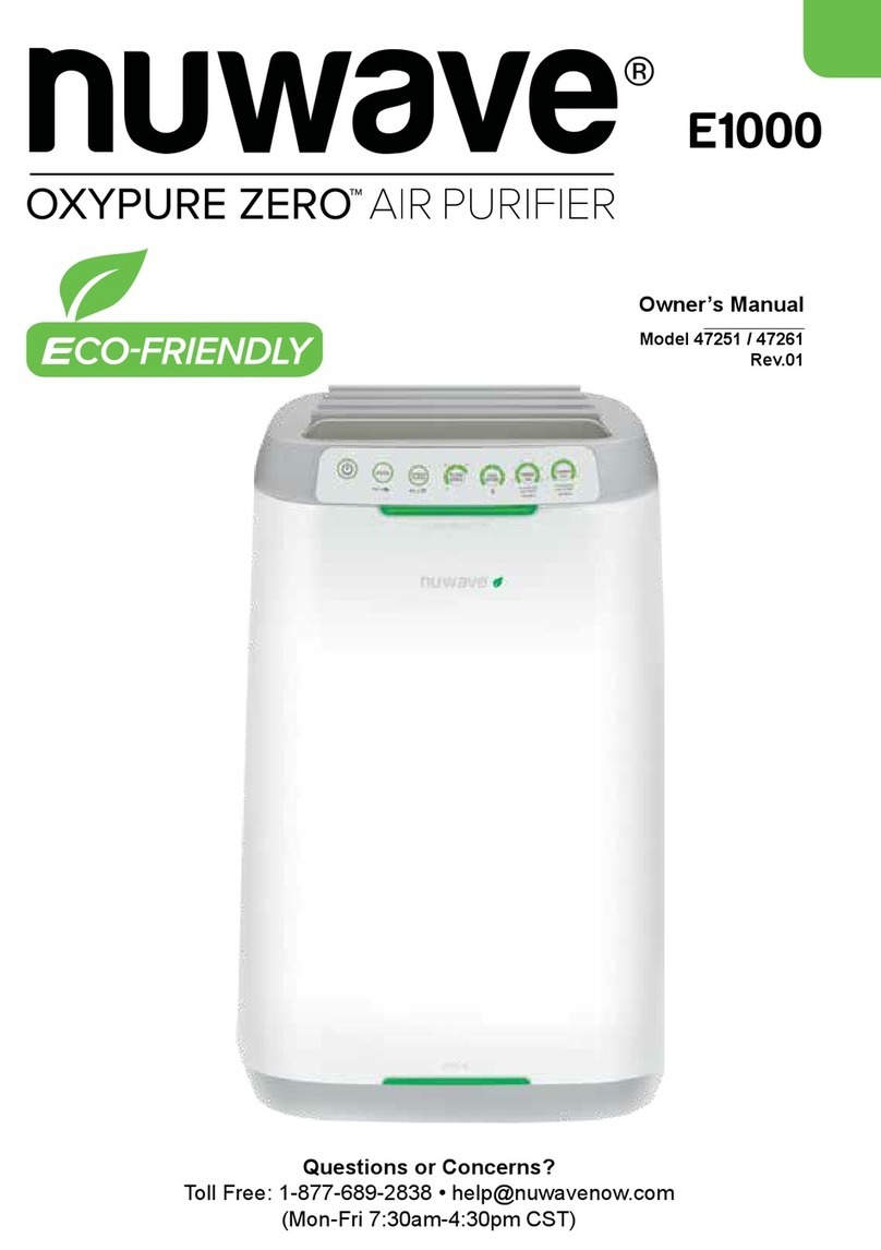 NuWave OXYPURE ZERO E1000 owner's manual NuWave OXYPURE ZERO E1000 owner's manual