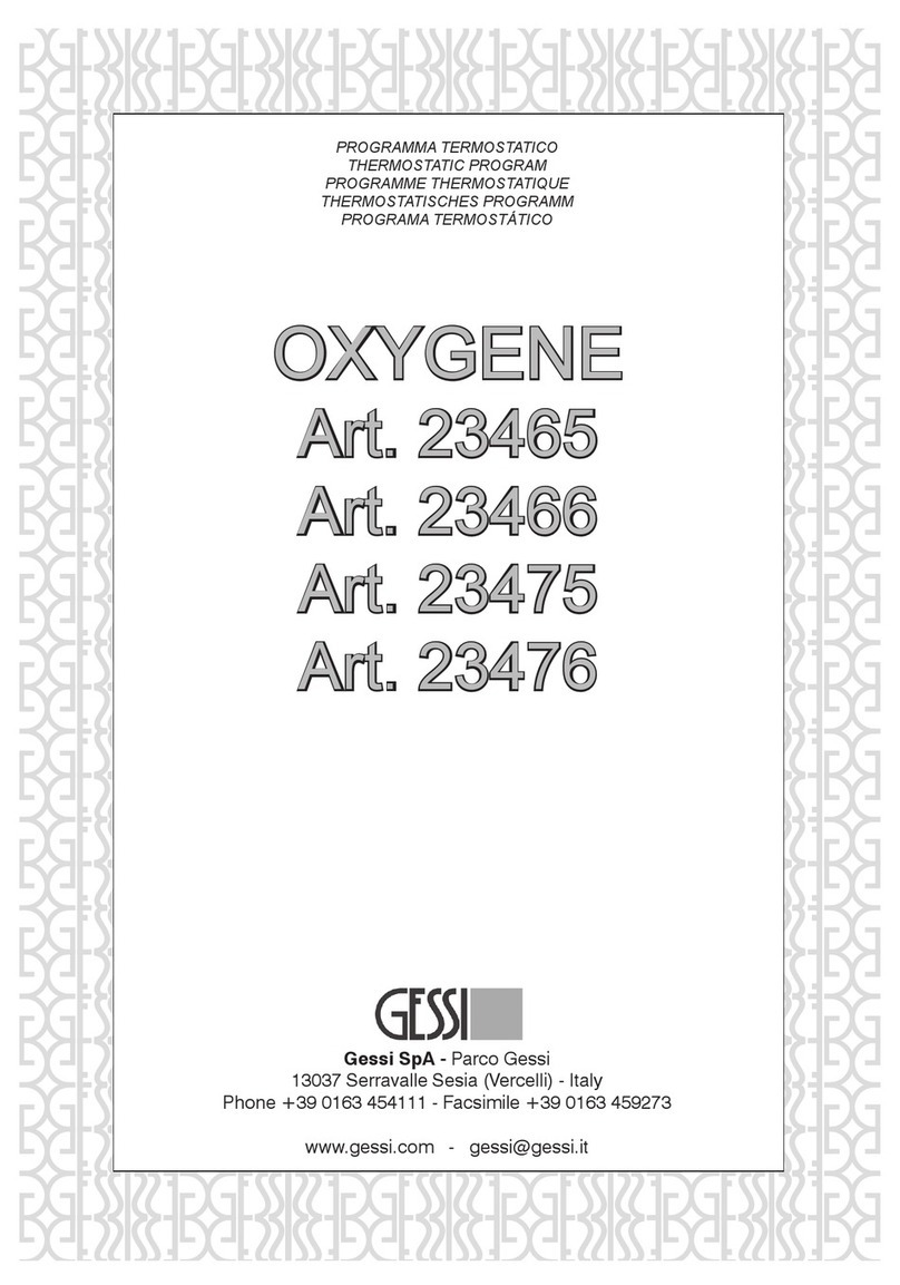 Gessi OXYGENE 23465 User manual