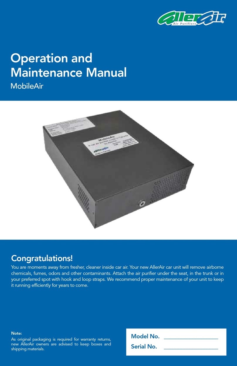 AllerAir MobileAir Exec Operation and maintenance manual